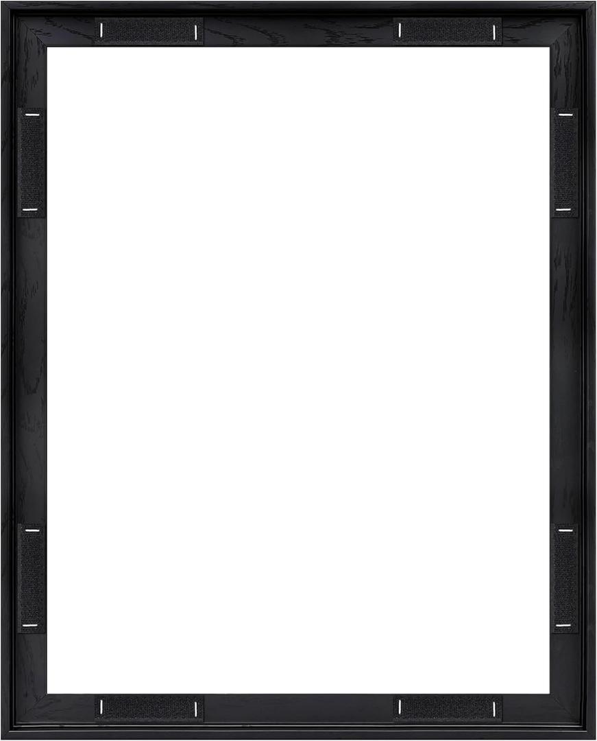 16x20 Canvas Frame, Black Floating Frames for Finished Canvas Painting, Vertical or Horizontal Wall Hanging Floater Frame with Adhesive Velcro for wall Art, 1 Pack.