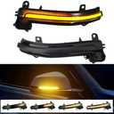 LED Dynamic Sequential Turn Signals Mirror Lights for BMW F30 F32 F36 F22 X1 i3 BMW 1/2/3/4 Series Smoked Sequential Side Marker Turn Signal Light Lamp Blinkers Accessories 63137280771 63137280772 (Dark Smoked Lens)