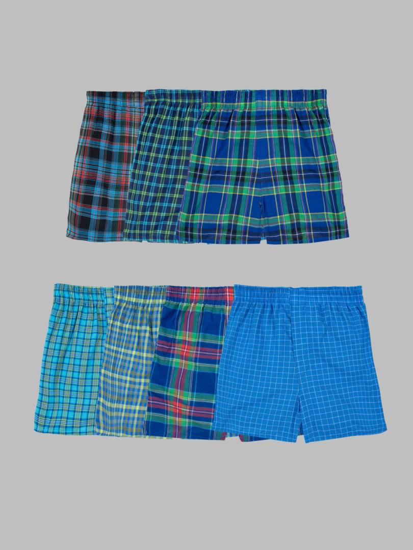 Fruit of the Loom Boys' Woven Boxer Shorts (Medium, Assorted)