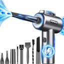 Compressed Air Duster, 110000RPM Ultra-Powerful Electric Air Duster with LED Light, 3-Speed Adjustable, Rechargeable Cordless Mini Blower for Computer, Keyboard, Car, PS5, Outdoor & Home Cleaning