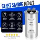 40 uF/MFD Capacitor for AC, 370 or 440 VAC CBB65 Dual Run Round Capacitors for AC Motor Run, Fan Start, Condenser Straight Cool, Heat Pump, Air Conditioner, and Pool Pump