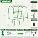 Amoskey Cucumber Trellis for Raised Beds, Cucumber Trellis for Climbing Plants Outdoor, with Garden Netting and Plant Clip, Metal Arch Garden Trellis Ideal for Cucumbers, Tomatoes, and Flowers