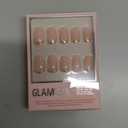 Glamnetic Press On Nails - Goal Digger | Glossy, Semi-Transparent, Short Round Nails, Salon Quality | 12 Sizes - 30 Nail Kit with Glue