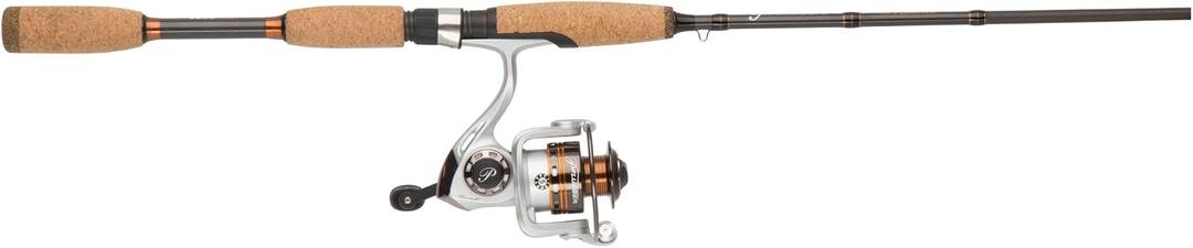 Pflueger 7' Monarch Spinning Rod Combo, 2-Piece Graphite Rod, Size 25 Reel, Right/Left Handle Position, Lightweight and Corrosion-Resistant, Aluminum Spool, Disc Drag System