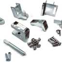 Harris Hardware DS-1-78 Die Cast Zamac Inswing Door Hardware, 7/8 in. Door 1-1/4 in. Pilaster (Chrome)