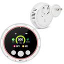 4 in 1 Carbon Monoxide Detectors Plug in, Natural Gas Detector & Carbon Monoxide Detector & Battery Backup, HD Digital Display Monitors CO, Gas, Temp, Humidity - Home Safety for House, RV, Apartment
