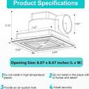 Bathroom Exhaust Fan, 8 Inch Ceiling Mount Fan, 110 CFM 1.0 Sones Ultra-Quiet Ventilation Fan, Square Exhaust Fan Ceiling Mount