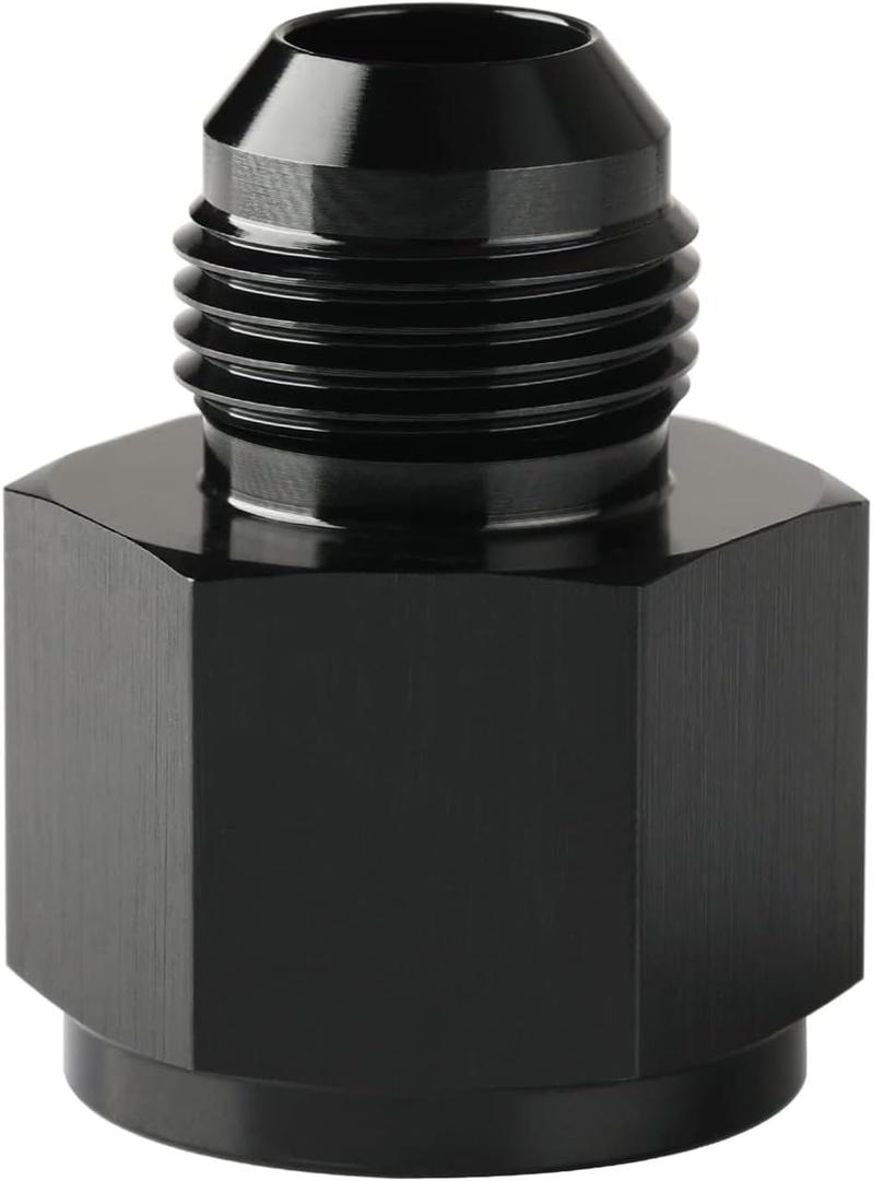16AN Female to 12AN Male Flare Reducer Adapter Fitting Connector Aluminum Black