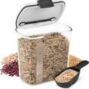 ProKeeper 2.5-Quart Grain Storage Container with Hinged Lid, Clear BPA-Free, Airtight Seal, 5.5 x 7.65 x 7.25", 1 Piece