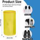 2 x Shoe Washing Machine Bag, Laundry Shoe Bag for Washer and Dryer, Yellow Sandwish Mesh, 2L(8x15in)