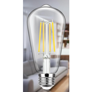 2-Pack Vintage E26 LED Edison Bulbs 100W Equivalent 1400LM High Brightness 8W ST58 LED Filament Light Bulbs 5000K Daylight White Medium Base CRI90+ Antique Clear Glass for Home Kitchen, Non-dimmable