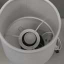 Hyphenx USB Powered Farmhouse Bedside Lamp 10 dimming Steps 3 Color Modes for Bedroom, Nightstand Table Lamp with Fabric Shade, Desk Lamp for Kids Reading and Home Office Black