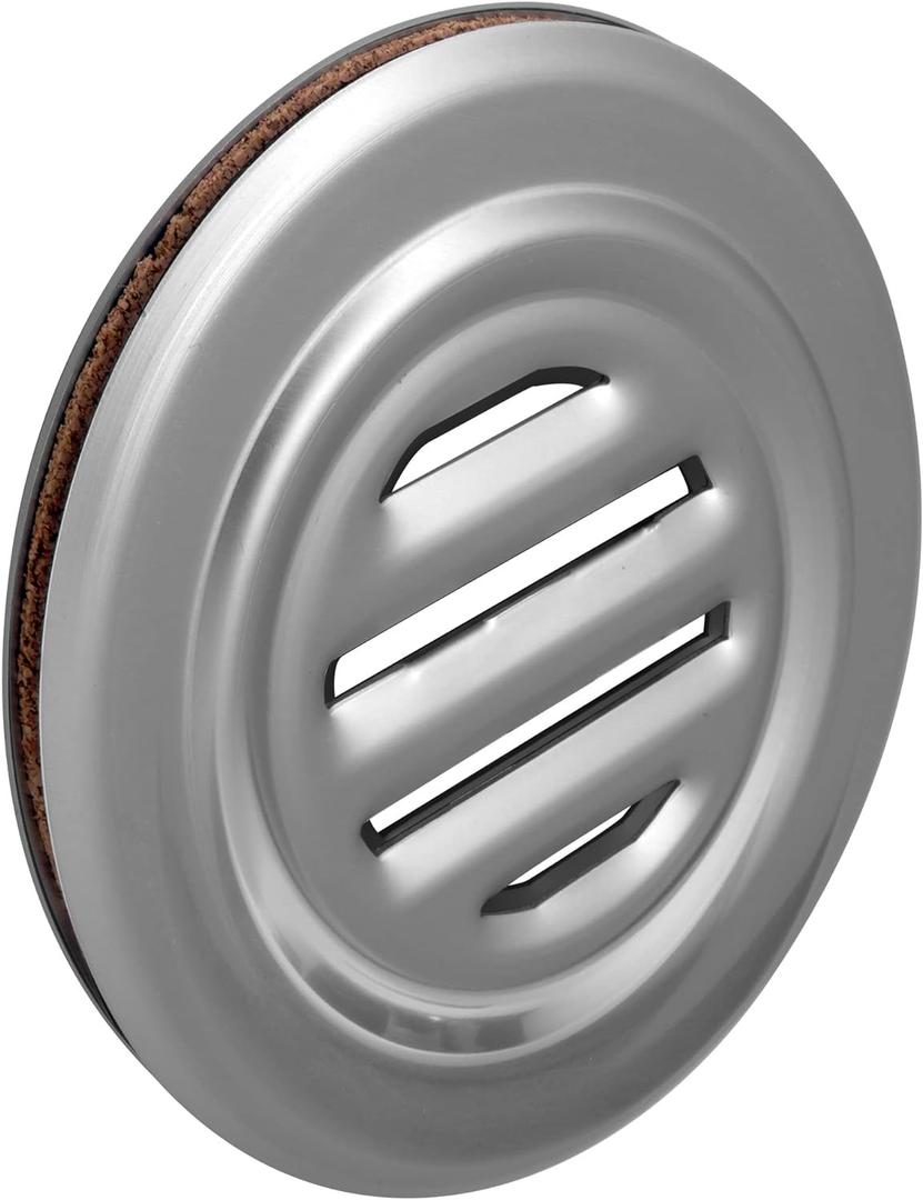 CRL Satin Anodized Finish Aluminum No-Draft Speak-Thru (5 5/16")
