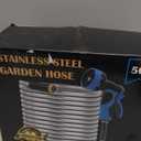 Garden Hose 50FT, Water Hose with 10 Function Nozzle, Garden Hose Metal with Leak-proof Connectors, No-Kink, Lightweight, Puncture-proof, Pet-proof, Sturdy, Hose for Outdoor, Yard