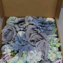 AmyHomie Blue Artificial Flowers Combo Silk Mix Peony Rose Hydrangea Fake Flowers w/Stem for DIY Wedding Bouquets Centerpieces Arrangements Table Decor Party Bridal Baby Shower Home Decorations
