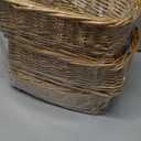 Rectangle Small Wicker Baskets for Sundries 3pcs Storage Bins