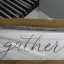 FZMHASLWW Gather Sign Wall Decor 40"15" Large Wooden Framed for Dining Room Simple Home Kitchen Hanging Art (Black)