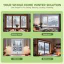 FLYZZZ Window Insulation Kit, Window Insulation for Winter (0.9 Mil) Winter Shrink Film, Indoor Plastic Window Covering for Winter with Wide Tape, Insulates 5 Standard (3'x5') Windows