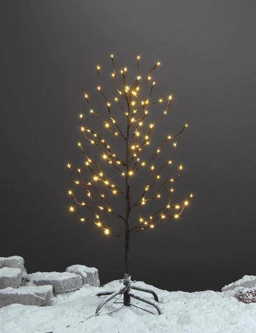 LIGHTSHARE 3FT 112LED Star Light Tree, for Home Festival Party Christmas, Indoor and Outdoor Use, Warm White (Brown)
