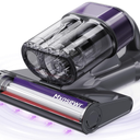 Mxnsewr Mattress Vacuum Cleaner, Ultrasonic Bed Vacuum Cleaner with 18Kpa Strong Suction, 150°F Heat & 253.7nm UVC Light, Intelligent Dual Cup, OneClick Dust Removal for Bed, Sofa, Pet Hair, White