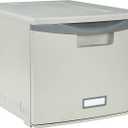 Storex Plastic One-Drawer File Cabinet  Locking Document Organizer for Home and Office, Gray, 1-Pack (61251B01C) (Grey/Dark Grey)