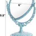 DEAYOU 4 Pack Heart Shaped Cosmetic Mirror, Vintage Vanity Tabletop Mirror with Double Sided, Rotatable Dresser Mirrors with Stand for Makeup, Girl, Women, Beauty, Spa Party, 4 Color