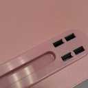 Slendor Lap Desk with Tablet Slot, Foldable Laptop Table with Storage Drawer for Bed, Portable Bed Desk for Laptop, Computer Tray with Cup Holder Notebook Stand Reading Holder for Couch Floor, Pink