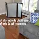 PetFusion Privacy Screen Cat Litter Box Furniture, 48"L x 0.6"W x 36"H, Walnut Brown