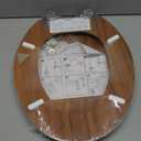 Elongated Toilet Seat Molded Wood Toilet Seat with Quietly Close and Quick Release Hinges, Easy to Install also Easy to Clean by Angol Shiold (Elongated, Natural)