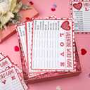 2 x Eaasty 36 Pcs Valentines Party Games Card Valentine Letter Word Game Fun Interactive Word Building Games for Valentine's Day Party Gift Favors Fun Engaging Educational Activity