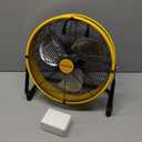 12" Battery Operated Floor Fan for Dewalt 20V Max Battery, Portable Fan with AC Adapter and USB Output, Metal Industrial High Velocity, Stepless Speed Cordless Fan for Jobsite Garage Camping Emergency
