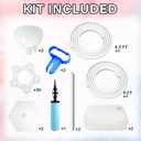 Balloon Arch Stand 8.2 Feet and 5 Feet Free Bending Half Arch Balloon Stand with Base Balloon Arch Kit for Wedding Birthday Baby Shower Graduation Halloween Party Decorations