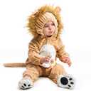 HSCTEK Baby Lion Costume, Infant Wild Animal Onesie Boys Girls, Toddler Halloween Costume Newborn 12-18Months