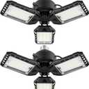 LED Garage Lights - 1 Pack, 80W, 8000LM 6500K Shop Light with 3 Deformable Panels, Basement Barn Light, E26/E27 for Shop, Warehouse, Basement