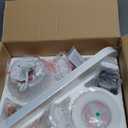 52 Inch White Ceiling Fans with Lights and Remote, Flush Mount Low Profile Ceiling Fan for Bedroom, Living Room, Patio, Dimmable 6 Speeds Noiseless Reversible, ETL Listed