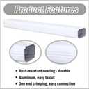 Moxweyeni 1 Pack 2 x 3 Inch, 30 Inch White Aluminum Downspout Extensions Roofing Gutter Downspout DIY Installation for Home Outdoor Drainage