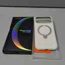 TORRAS Q3 Silicone for iPhone 17 Pro Max Case Stand, Fit for MagSafe, Liquid Silicone Soft Cozy Grip, 360 Spin Magnetic Stand, Camera Control, Protective for iPhone 17 Pro Max Phone Case, Ivory Gold