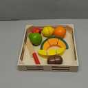Melissa & Doug Wooden Cutting Fruit Toy Food Set & Pretend Play Kitchen Accessories, Preschool Learning Toys for Girls & Boys 3+ (11.8 x 10.85 x 1.95)