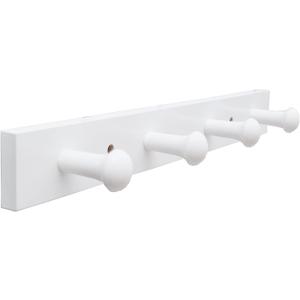 Wall-Mounted Hook Coat and Hat Rack | Decorative Household Items | Entrance | Foyer | Hallway | Bathroom | Bedroom (4 Hooks, White)