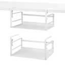 Nxconsu 2Pack Under Shelf Storage Basket Organizer Hanging Holder for Kitchen Cabinet Pantry Cupboard Closet Desk Bookshelf Organization Space Saver Heavy Duty Slide-in Adjustable Mounting Clamp White