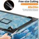 Magnetic Fish Tank Lid Aquarium Top Cover Anti-Jumping Mesh Net | DIY Cut-to-Fit Aquarium Mesh Lid, Fits 10/20/29/40 Gallon Rimless Fish Tanks Lids, Feeding Wndow