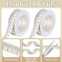 Wavwavw 2 Pack Ruler Ribbon for Craft 10 Yard Teacher Measuring Tape Ribbon Cotton Measure Cloth Seamstress Tape School Themed Crafts and Gifts Supply(Ruler,White)