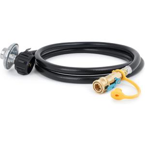 Stanbroil 6 Feet Propane Regulator Hose - 1/4" Female Quick Connect x Acme Nut for Olympian 5100 5500 RV Grill and Low Pressure LP Gas Grill, Heater