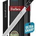 Cutluxe Brisket Knife  12" Carving & Slicing Knife for Meat & BBQ  Razor Sharp German Steel, Sheath Included, Ergonomic Full Tang Handle Design  Artisan Series