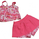 ALISISTER Girls Tankini Swimsuit Two Piece Bathing Suits Summer Beach Swimwear with Shorts for 7-12 Years (8-9 Years, 06 Hawaiian Flower)