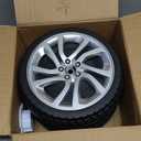 2Pack 26CM/10'' EVA Solid Compound Tires for Power Wheels Ride on Car Alligator Tires&Wheels Upgrade,1.2CM/0.47in Aperture Front/Rear Wheel for Car/SUV/UTV/ATV/Motorcycle Replacement Parts (White wheel hub)