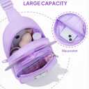 YOOLIFE Little Girls Purse Sling Bag for Kids, Initial Fanny Pack Crossbody Bags for Girl Purse, Birthday Gifts for 2 3 4 5 6 7 8 Year Old Girl Kids Personalized Gifts for Daughter Sister, Purple (M), 6"L x 2.8"W x 8"H