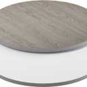 Flash Furniture 30" Round Table Reversible Laminate Top, White/Gray (Pack of 1)