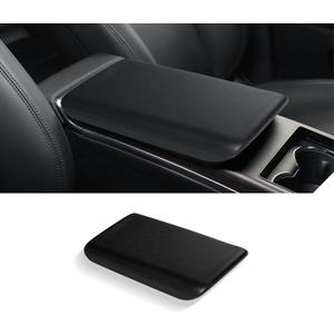 Center Console Armrest Cover Compatible with Tesla Model S/X 2022-2026, Non-Slip TPE Armrest Cover for Tesla Model S/X Plaid/Long Range, Arm Rest Protector Model S/X Interior Accessories (Black)