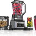 Ninja BN801 Professional Plus Kitchen System, 1400 WP, 5 Functions for Smoothies, Chopping, Dough & More with Auto IQ, 72-oz.* Blender Pitcher, 64-oz. Processor Bowl, (2) 24-oz. To-Go Cups, Grey